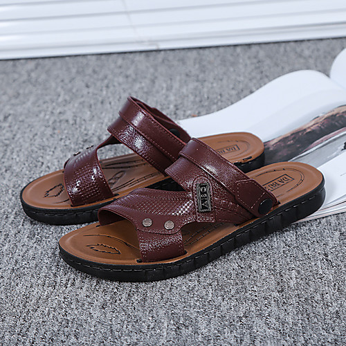 

Муж. Комфортная обувь ПВХ Лето Сандалии Коричневый