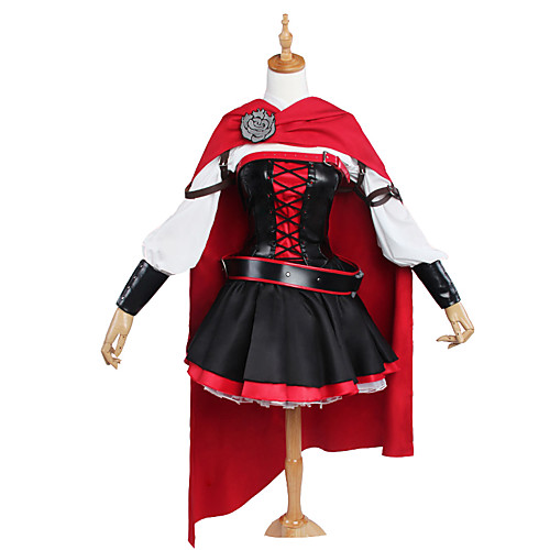 

Вдохновлен RWBY RUBY Аниме Косплэй костюмы Косплей Костюмы Пэчворк Длинный рукав Кофты / Юбки / Аксессуары для талии Назначение Жен.