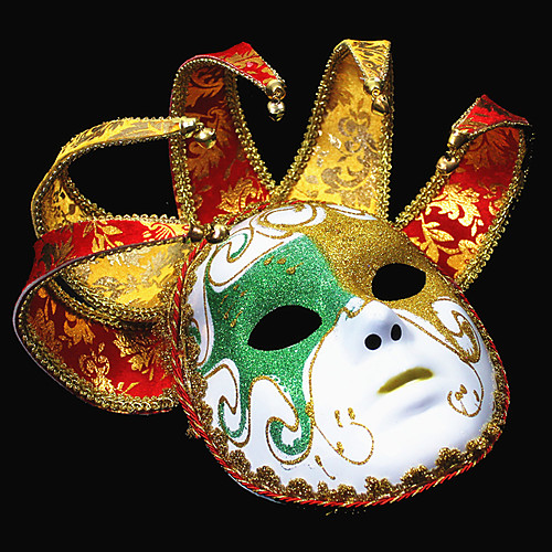 фото Венецианская маска маскарадная маска половинная маска вдохновлен косплей венецианец желтый синий хэллоуин хэллоуин карнавал маскарад взрослые жен. мужской / маски / маски lightinthebox