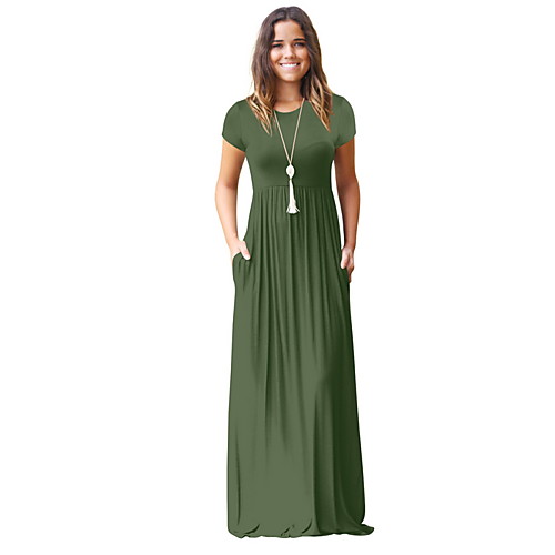 

Women's Maxi Wine Purple Dress Basic Daily Sheath Solid Colored S M High Waist / Sexy