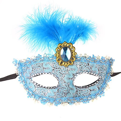 фото Кружево венецианская маска маскарадная маска половинная маска вдохновлен косплей венецианец черный коричневый хэллоуин хэллоуин карнавал маскарад взрослые жен. мужской / маски / перья / маски lightinthebox