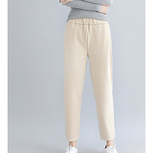 

Жен. Тонкие Чино Брюки - Однотонный Черный