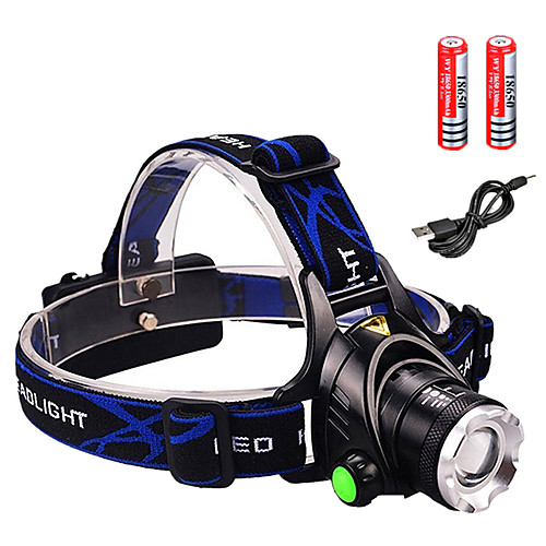 

Headlamps Headlight Waterproof Rechargeable 1600 lm LED LED Emitters 3 Mode with Batteries and Charger Waterproof Zoomable Rechargeable Adjustable Focus Impact Resistant Strike Bezel Camping / Hiking