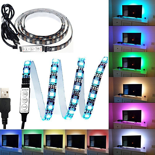 

1m Гибкие светодиодные ленты 30 светодиоды SMD5050 RGB USB / Декоративная / Самоклеющиеся Работает от USB 1 комплект