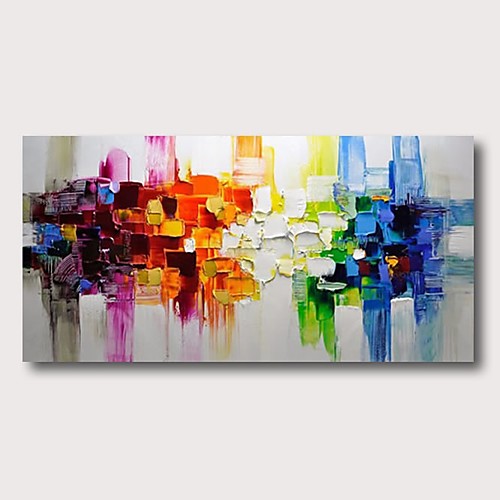 

Oil Painting Hand Painted - Abstract Comtemporary Modern Stretched Canvas