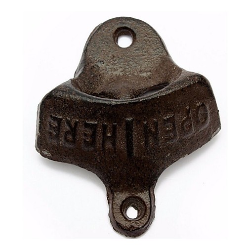 

Chic Vintage Antique Iron Wall Mounted Bar Beer Glass Cap Bottle Opener
