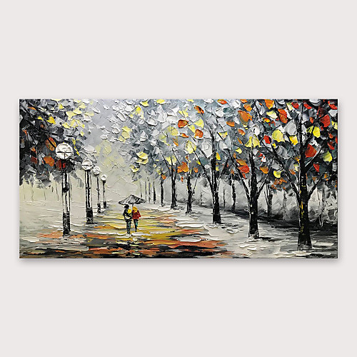 

Oil Painting Hand Painted - Abstract Modern Stretched Canvas