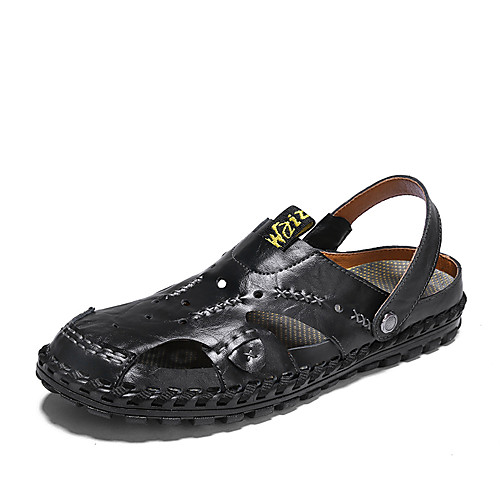 

Муж. Комфортная обувь Микроволокно Весна лето На каждый день Сандалии Дышащий Черный / Желтый / Синий