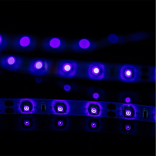 фото Zdm 16.4ft / 5m uv черный свет 395-405nm 3528 светодиодные гибкие полосы с 2a блоком питания для освещения люминесцентных танцевальных вечеринок в помещении краска для тела Lightinthebox