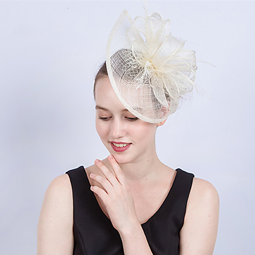 

Лен / Сеть / Искуственная кожа Fascinators / Цветы / Аксессуары для волос с Пух 1 шт. Свадьба / Вечеринка / ужин Заставка