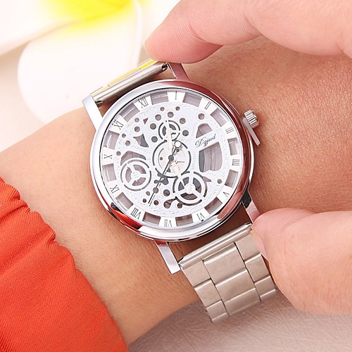 

Women's Skeleton Watch Quartz Stainless Steel Silver / Gold Creative Casual Watch Analog Fashion Skeleton - Gold Silver