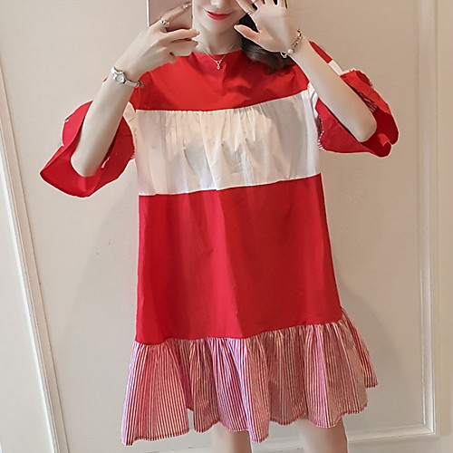 

женское платье с длинным рукавом красного до синего цвета m l xl xxl
