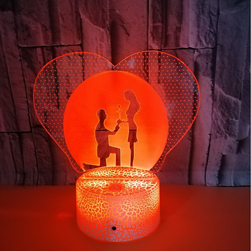 

usb powered странный ночной свет 3d романтический визуальный настольный светильник энергосберегающий уход за глазами светодиодный свет настольная лампа для гостиной<5v