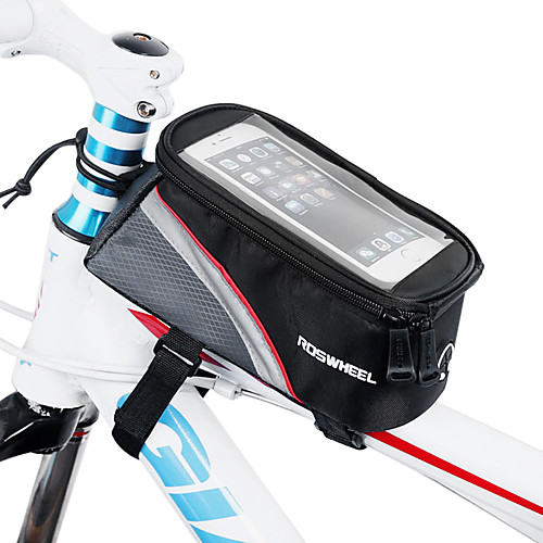 фото Roswheel сотовый телефон сумка бардачок на раму 4.2 дюймовый сенсорный экран велоспорт для iphone se / 5s / 5 iphone x iphone xr красный зеленый синий велосипедный спорт / велоспорт / iphone xs Lightinthebox