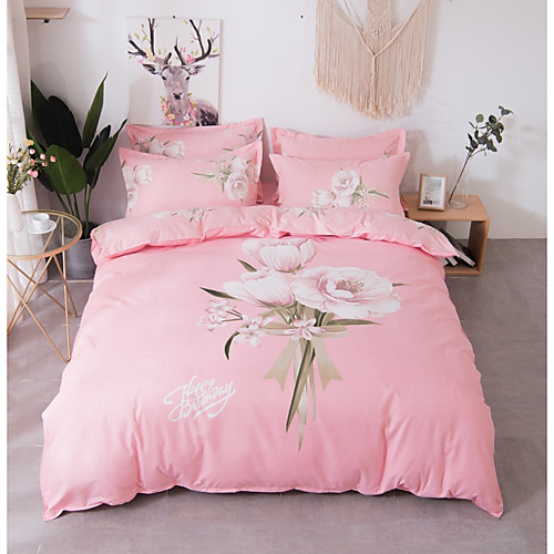 

Пододеяльник наборы Цветочный принт Полиэстер С принтом 4 предметаBedding Sets