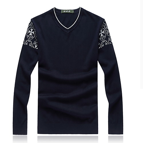 

Муж. Геометрический принт Пуловер Осень Зеленый / Красный / Темно синий XXXXXL / XXXXXXL / 8XL