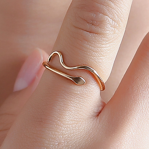 

Women's Ring 1pc Gold Silver Alloy Elegant Holiday European Festival Jewelry