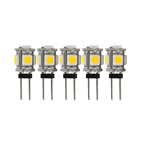 

5 шт. 2 W 100 lm G4 Двухштырьковые LED лампы T 5 Светодиодные бусины SMD 5050 Милый Тёплый белый Холодный белый 12 V