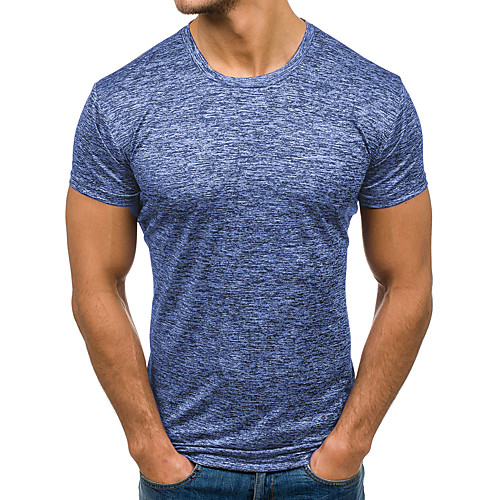 

Муж. Футболка Круглый вырез Однотонный