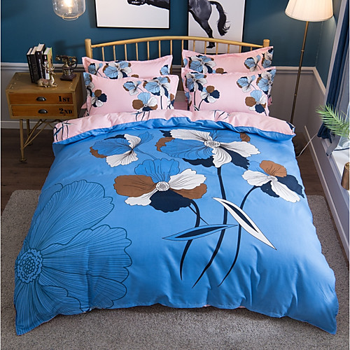 

Пододеяльник наборы Цветочный принт Полиэстер С принтом 4 предметаBedding Sets