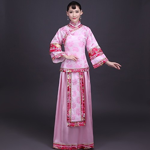 

Взрослые Жен. Китайский дизайн В китайском стиле Оса-Waisted Cheongsam Назначение Выступление Помолвка Девичник Винилон Длинный Чонсам