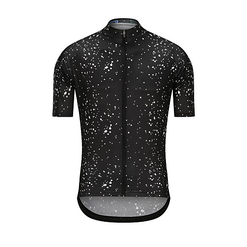 

Men's Short Sleeve Cycling Jersey Black Dot Bike Jersey Top Sports Terylene Clothing Apparel / High Elasticity