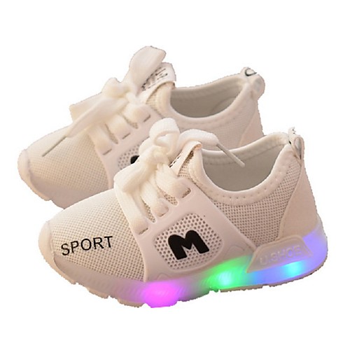 

Мальчики Обувь Сетка Весна Обувь с подсветкой Кеды LED для Ребёнок до года Белый / Черный / Красный