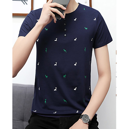 

Муж. Polo Рубашечный воротник Геометрический принт Белый XXL