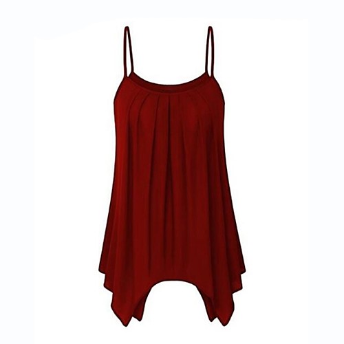 

Жен. Безрукавка На бретелях Однотонный Черный L