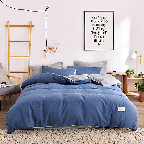 

Пододеяльник наборы Однотонный Хлопок Крашенный в пряже 4 предметаBedding Sets