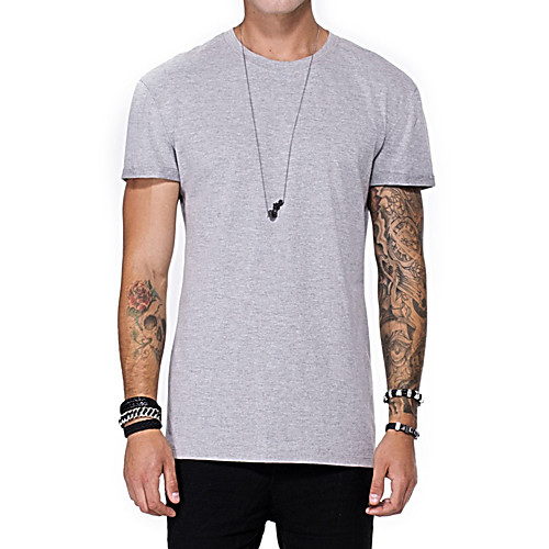 

Муж. Футболка Круглый вырез Однотонный Черный XL