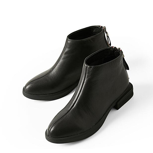 

Жен. Наппа Leather Наступила зима Ботинки На толстом каблуке Ботинки Черный