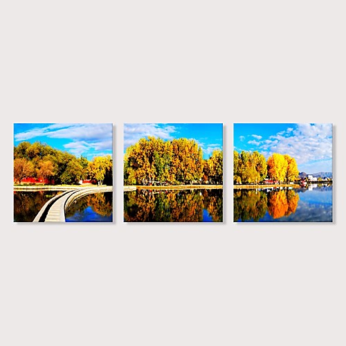 

С картинкой Отпечатки на холсте - Пейзаж Фото Modern 3 панели