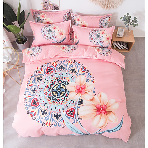 

Пододеяльник наборы Цветочный принт Полиэстер С принтом 4 предметаBedding Sets