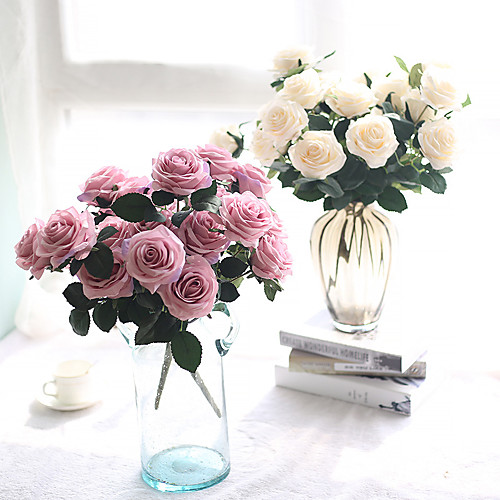 

Искусственные Цветы 1 Филиал Классический Односпальный комплект (Ш 150 x Д 200 см) Современный современный Свадебные цветы Розы Букеты на стол