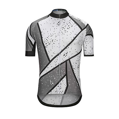 

Men's Short Sleeve Cycling Jersey GrayWhite Dot Bike Jersey Top Sports Terylene Clothing Apparel / High Elasticity
