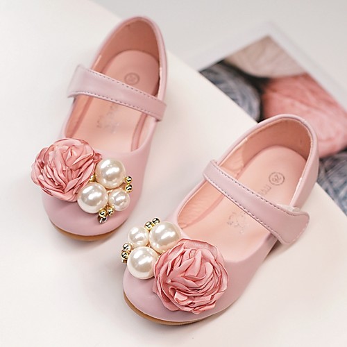 

Girls' Comfort / Flower Girl Shoes Microfiber Flats Toddler(9m-4ys) / Little Kids(4-7ys) Sparkling Glitter / Flower Light Pink / Ivory Spring / Fall / Wedding / Party & Evening / Wedding / Rubber