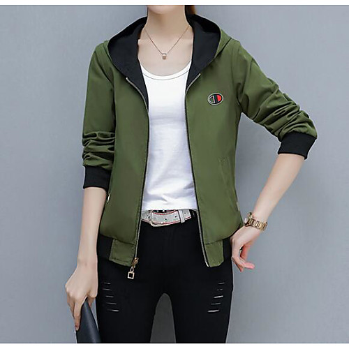 

Жен. Повседневные Шинуазери (китайский стиль) Весна & осень Короткая Куртка, Однотонный Капюшон Длинный рукав Полиэстер Красный / Верблюжий / Лиловый XXL / XXXL / XXXXL