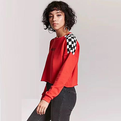 

Жен. На каждый день / Уличный стиль Толстовка - Однотонный / Контрастных цветов