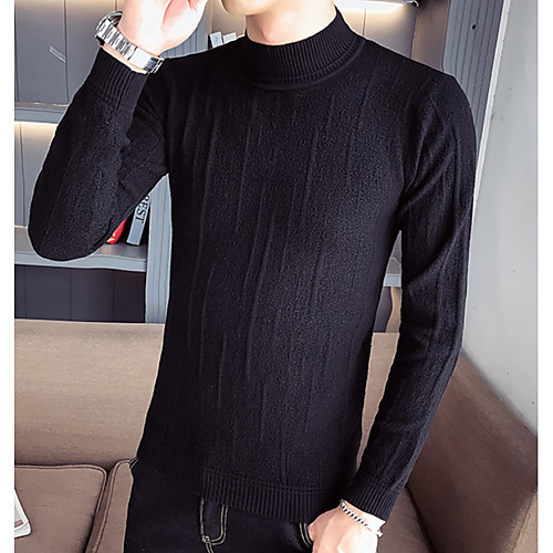 

Муж. Однотонный Пуловер Осень Красный / Светло-зеленый / Хаки L / XL / XXL