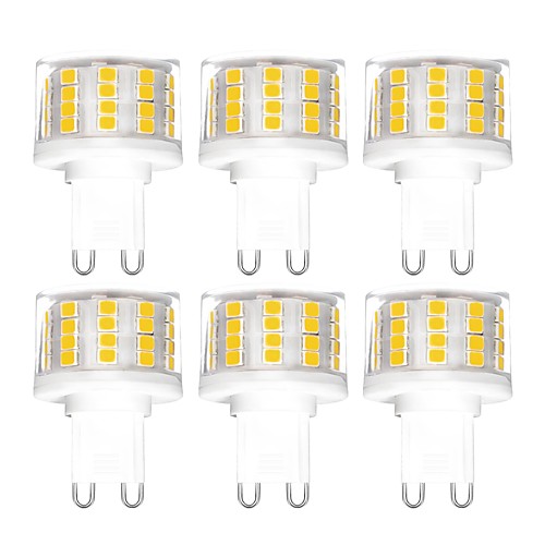 

YWXLIGHT 6шт 5 W 500 lm G9 Двухштырьковые LED лампы T 52 Светодиодные бусины SMD 2835 Диммируемая Тёплый белый Холодный белый Естественный белый 200-240 V