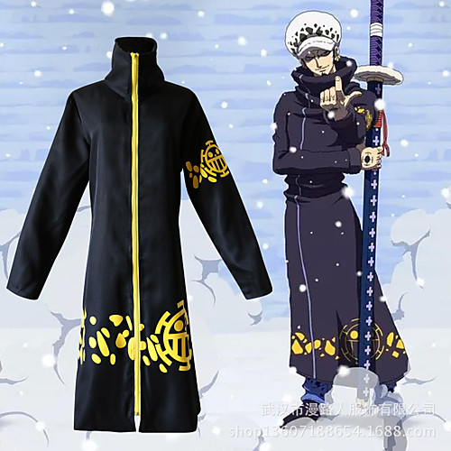 

Inspired by One Piece Trafalgar Law Anime Cosplay Costumes Japanese Cosplay Suits Print Cloak / Hat For Men's