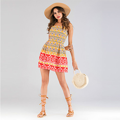 

Жен. Тонкие Оболочка Платье На бретелях Выше колена