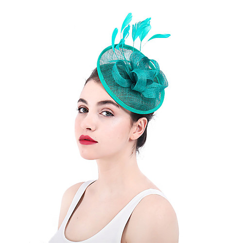 

Лен / Искуственная кожа Кентукки дерби шляпа / Fascinators / Цветы с Пух 1 шт. Свадьба / Вечеринка / ужин Заставка