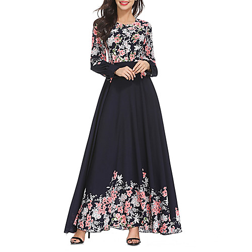 

Жен. Элегантный стиль Абайя Платье - Геометрический принт, С принтом Макси