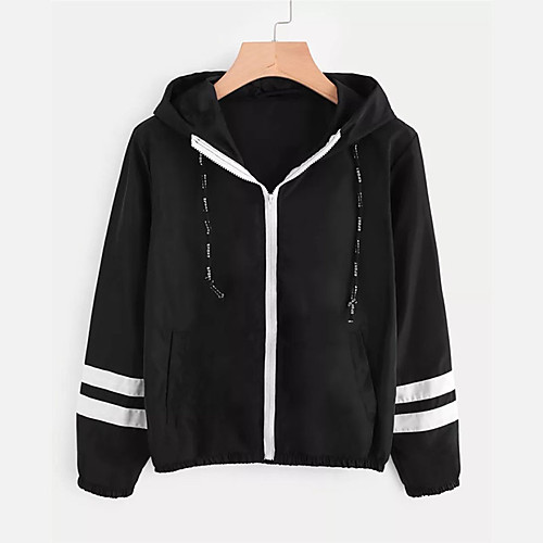 

Women's Hoodie Sweatshirt Running Lightweight Windproof Breathable Sportswear Hoodie Top Long Sleeve Activewear Inelastic
