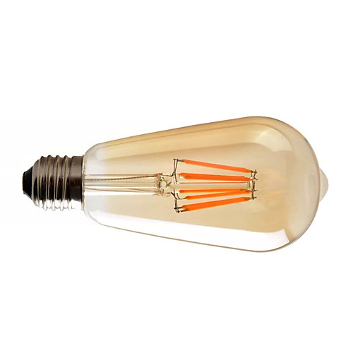 

1шт 8 W LED лампы накаливания 720 lm E26 / E27 ST64 8 Светодиодные бусины COB Диммируемая Тёплый белый 220-240 V 110-130 V / RoHs