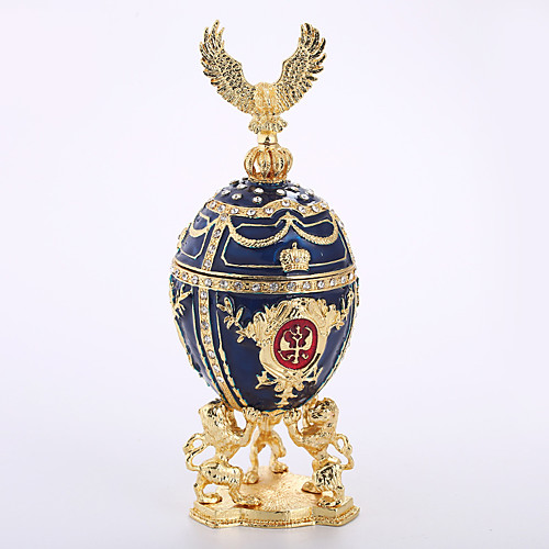 

Easter Egg Jewelry Box Trinket Box Antique Jeweled Russian Zinc Alloy For Gift Date Casual / Daily Easter Women's Costume Jewelry