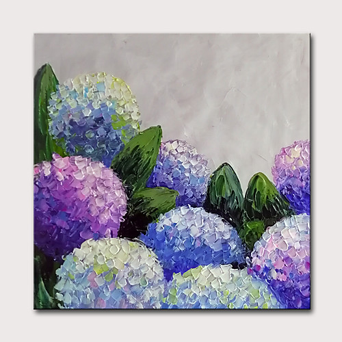 

Oil Painting Hand Painted - Abstract Floral / Botanical Classic Modern Stretched Canvas