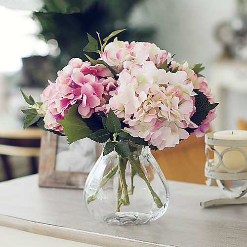 

1pcs Artificial Hydrangea Silk Flower Living Room Home Wedding Decoration Flower 46cm